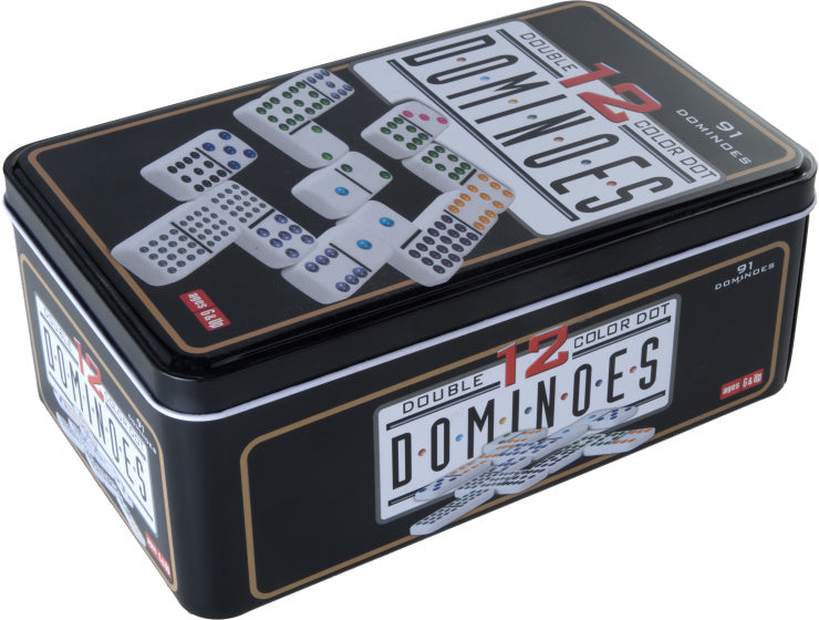 Longfield Games Dominospel Double 12 in Can 91 Stones