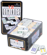 Longfield Games Dominospel Double 12 in Can 91 Stones