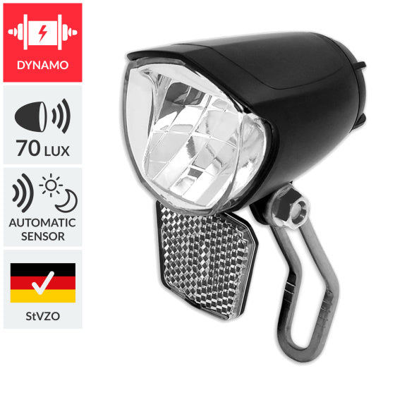 Strålkastare Dynamo Max Sensor 70 Lux OEM