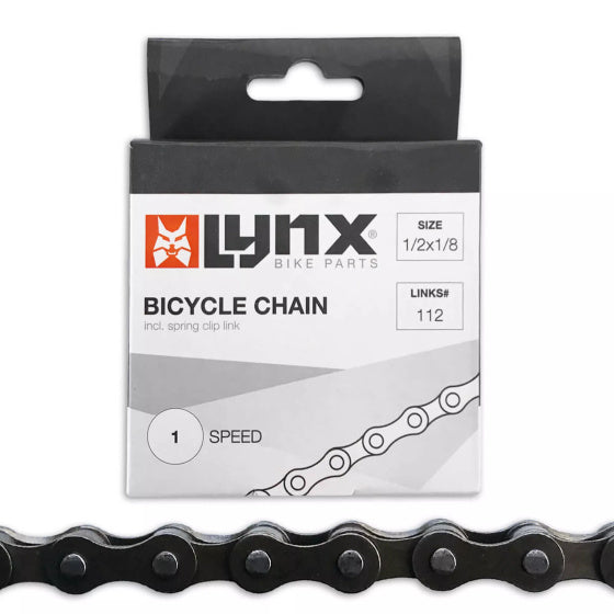 Lynx Bicycle Chain - Standardní náhrdelník, 112 odkazů, 1 2 x 1 8, šedá