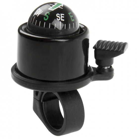 Falkx cykelklokke med kompas 34 mm 360 ° sort