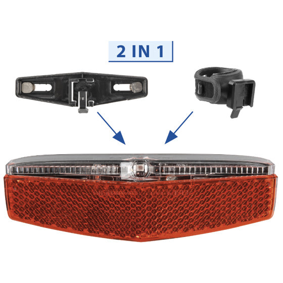 M-Wave Helios zadnja luč USB LED rdeča