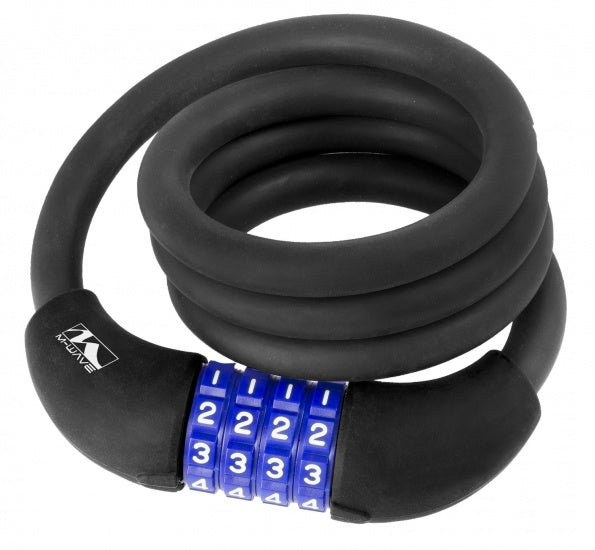 Kombinace číselného čísla Spiral Lock M-Wave Silicone 1000 x 12 mm černá