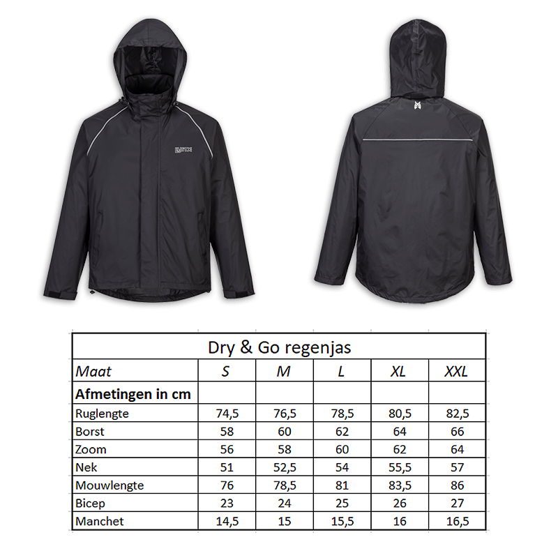 Raincoat Dry Go size M
