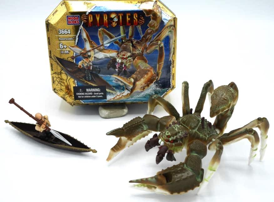 Mega brands mega bloks pyrates razorscales krab met bootje en figuurtje