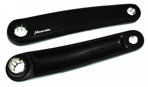 Set di ganase in alluminio e-bike 170 mm nero