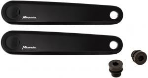 Set di ganase in alluminio e-bike 170 mm nero