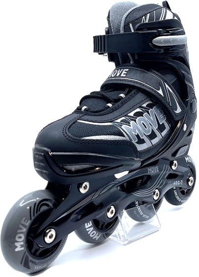 Move Inline Skates Fast Semi-Softboat Einstellbare Schwarzgröße 38-41