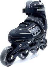 Move Inline Skates Fast Semi-Softboat Einstellbare Schwarzgröße 38-41