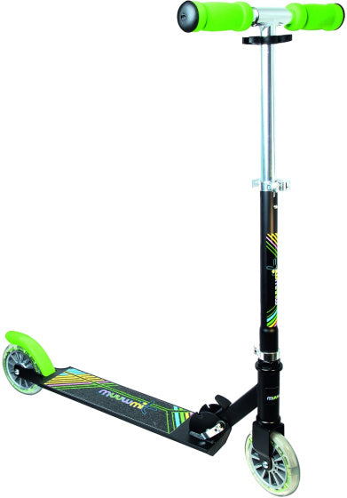 Muuwmi neon a 2 ruote KinteStep LED Freno pieghevole Black Green