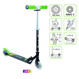 Muuwmi neon a 2 ruote KinteStep LED Freno pieghevole Black Green