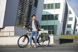 Cykelpose Odense - Tej, rummelig dobbelt rygsæk til elektriske cykler - Grøn