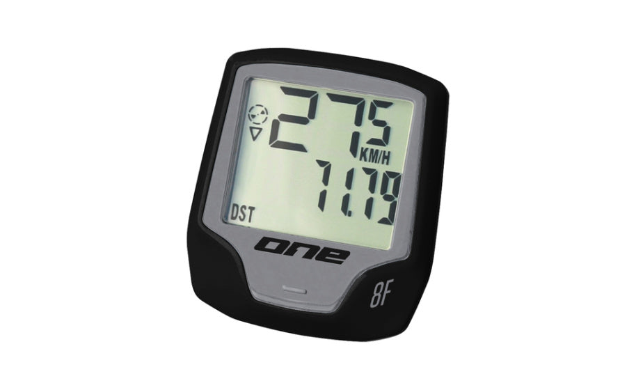 En cykelcomputer 8 kablede unisize sort grå