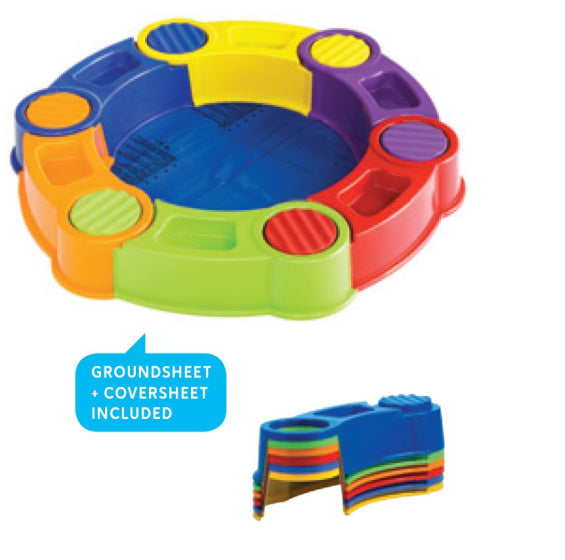 Jouets paradiso Colombus Sandbox avec compartiments à eau 141 cm