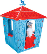 Pilsan Stone Speelhuisje 114 x 114 x 151 cm Blauw Rood