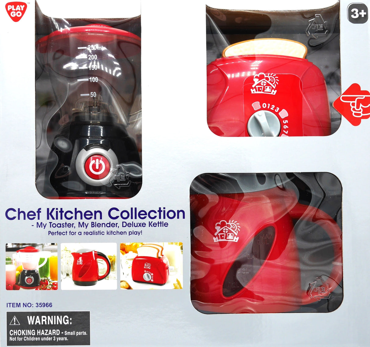 Playgo chef kitchen collection met toaster blender en waterkoker