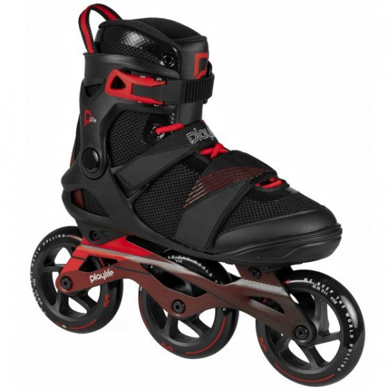 PlayLife GT Black 110 Inlinekates Men Black Red Velikost 37