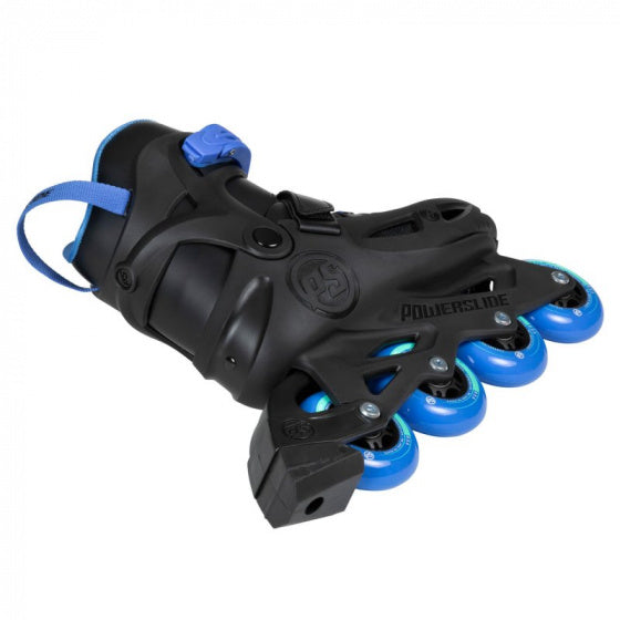 PowersLide One Stargaze Inlineskates 85A sort blå størrelse 29 32