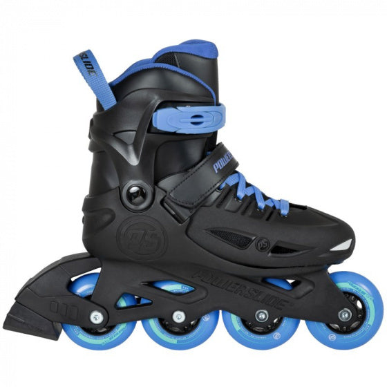 PowersLide One Stargaze Inlineskates 85A sort blå størrelse 29 32