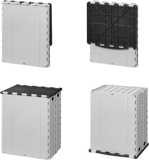 Proplus Afvalbak opvouwbaar 35 liter 25 x 31 x 38 cm grijs zwart