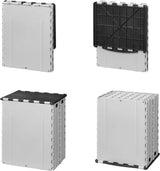 Proplus Afvalbak opvouwbaar 35 liter 25 x 31 x 38 cm grijs zwart