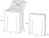 Proplus Afvalbak opvouwbaar 35 liter 25 x 31 x 38 cm grijs zwart