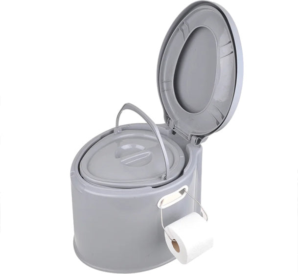 Proplus přenosná toaleta 7 litrů výšky sedadla 37 cm šedá