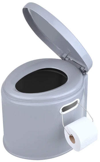 Proplus přenosná toaleta 7 litrů výšky sedadla 37 cm šedá