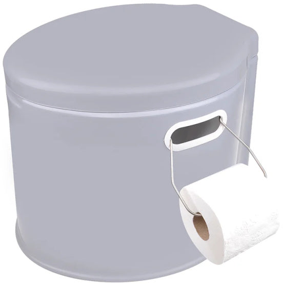 Proplus přenosná toaleta 7 litrů výšky sedadla 37 cm šedá