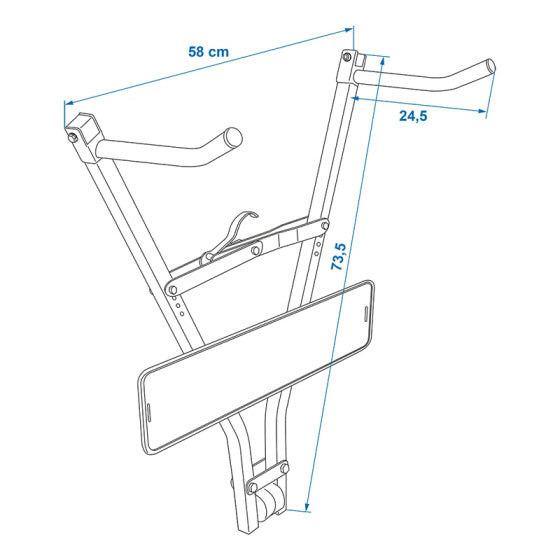 Bicycle carrier Klick Fast II with license plate holder 2 bicycles