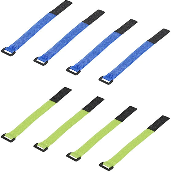Proplus Kabelbéien Velcro 8 Stéck blo gréng