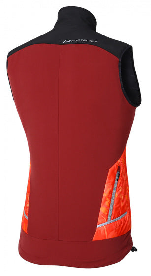 Protective Bodywarmer P-Painted Bird Ladies Polyester Red MT 46