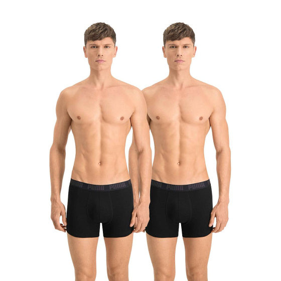 Puma Basic Boxer Short Men (Pack of 2) Black Size L