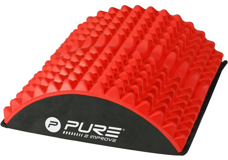 Pure2improve břišní svalový tréninkový polštář 30 x 28 cm pěna červená