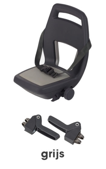 Sedile posteriore Qibbel junior 6+ footrest + cinghia grigio
