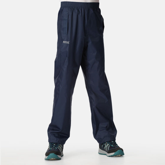 Pantaloni da pioggia di regata imballaggio junior blu scuro di dimensioni 7-8 anni