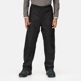Regatta Rainbroek Pack It Junior Black Size 9-10 anni