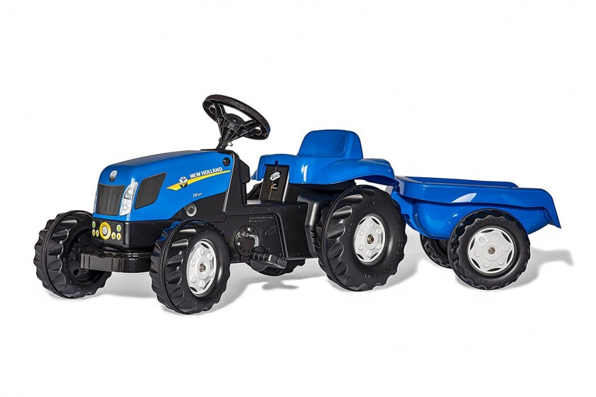 Traktor stopnišča Rolly Toys Rollykid Holland T7040 Junior Blue