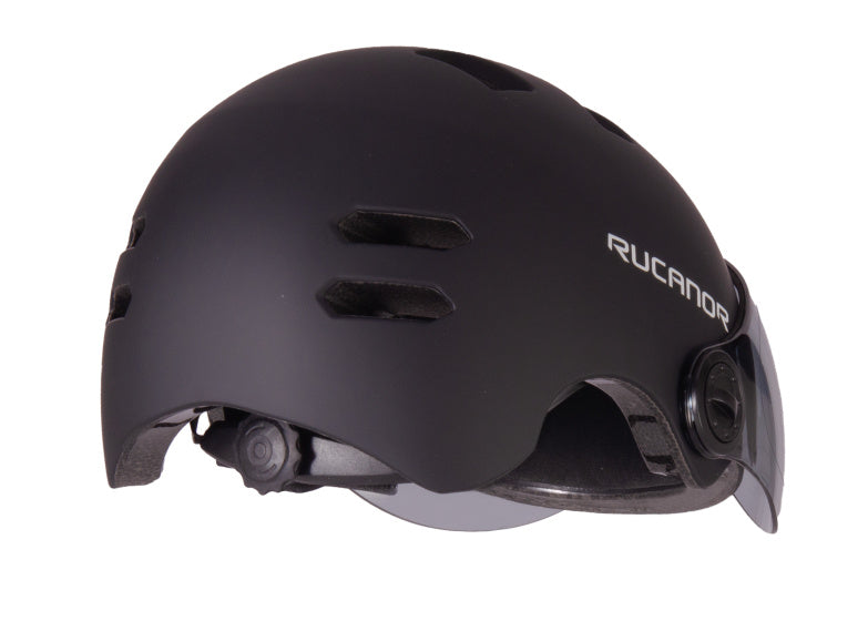 Rucanor Urban Sprint scooting bicycle helmet visor NT8776 Black size 58-61 cm (L)