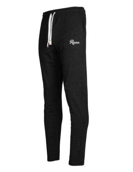 Pantaloni da jogging dritti in argento Rucanor uomini di taglia nera L