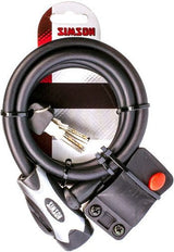 Simson Cable Lock Regular XL - 10x150 cm - sort - ingen kunst - cykel