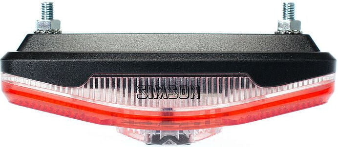 Simson batteris bagage rack bakljus klipp 1 ledde på eller