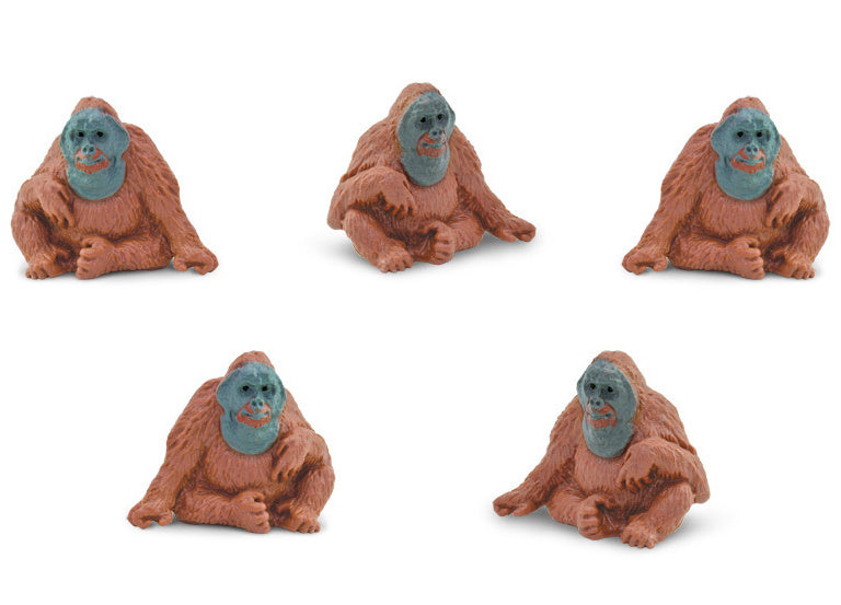 Safari Orangutan Play Set 2,5 cm Brown 192-Piece