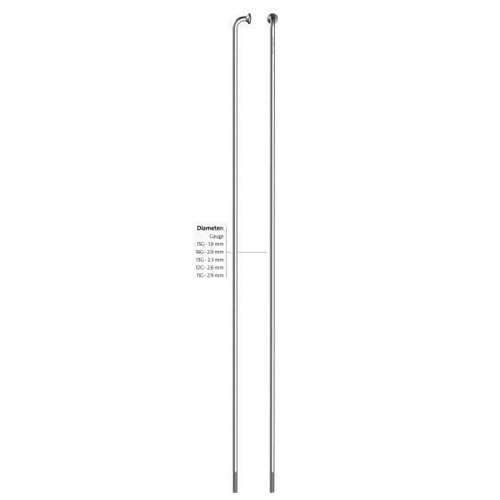 Sapim Spaak 13-290 Leader Edelstahl ohne Nippel (100st)