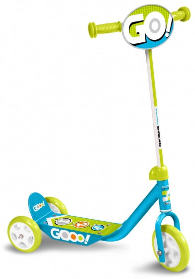 ¡Los patines controlan Gooo! 3 ruedas Kinderstep Vrijloop Blauw Green