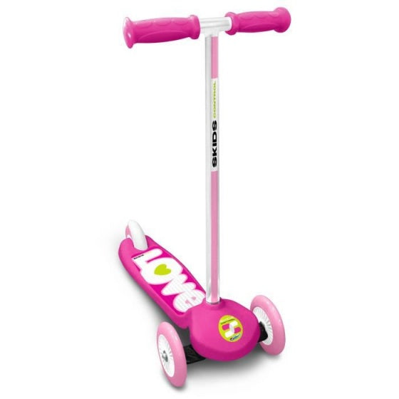 Skids Control 3-kola Děti Step Foot Brake Girls Pink