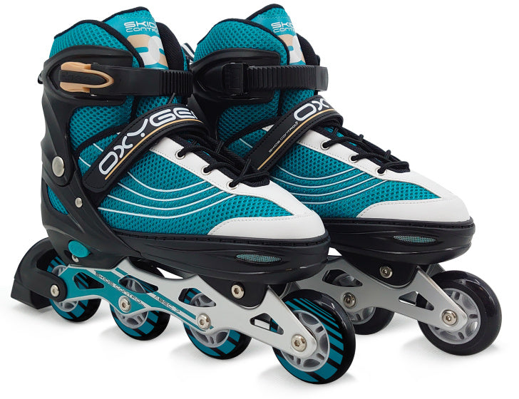 Skidi Control-Oxygen Inline Skates pol-mehke čolne nastavljive velikosti bencina 42-45