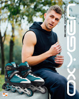 Skidi Control-Oxygen Inline Skates pol-mehke čolne nastavljive velikosti bencina 42-45