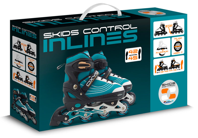 Skidi Control-Oxygen Inline Skates pol-mehke čolne nastavljive velikosti bencina 42-45