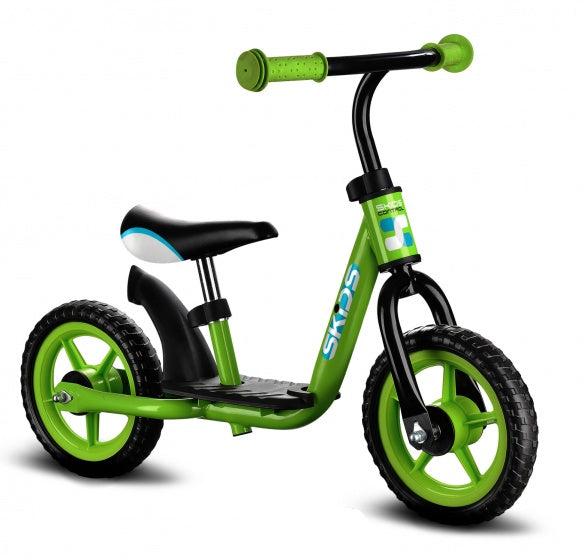 loopfiets 10 Inch Junior Groen Zwart